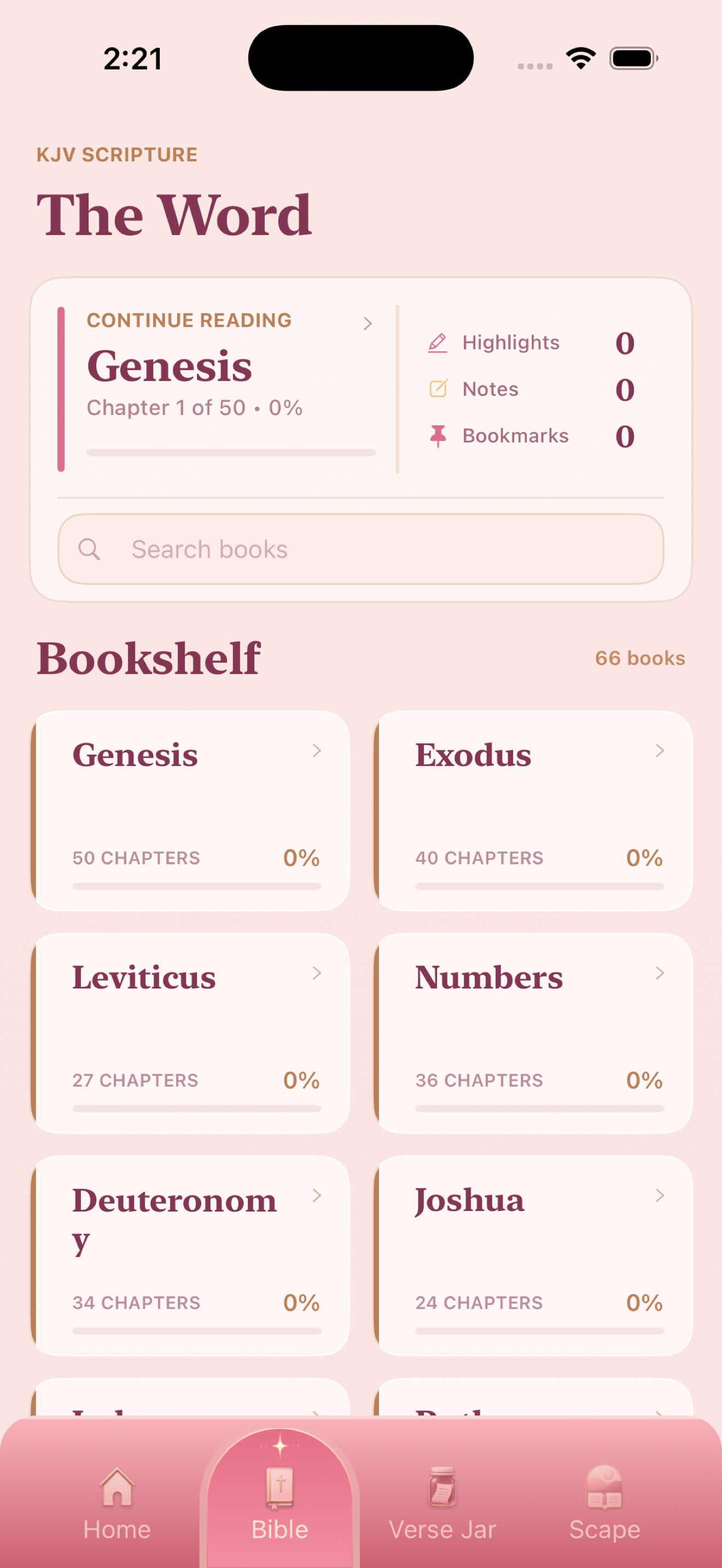 BibleForHer Bible reading screen