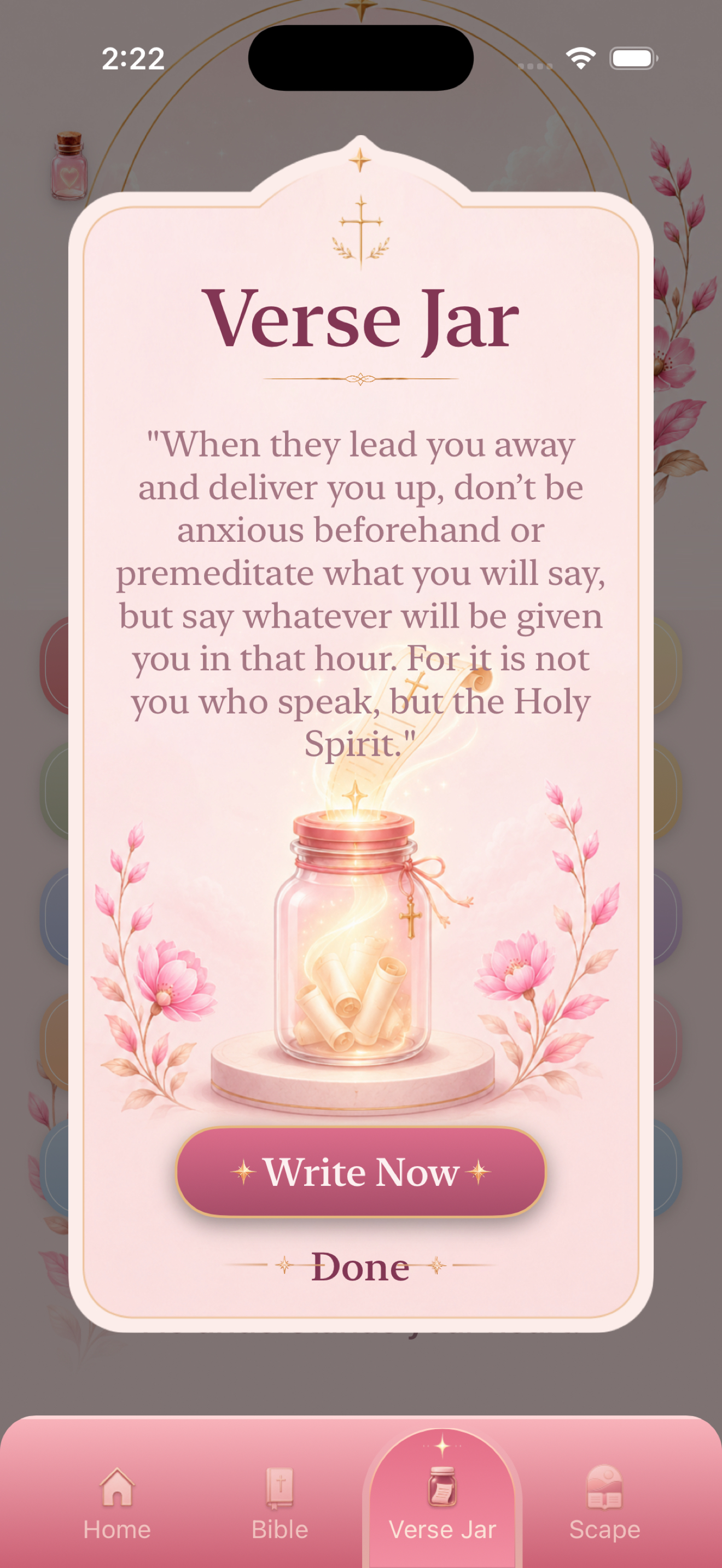 BibleForHer Morning Prayer screen
